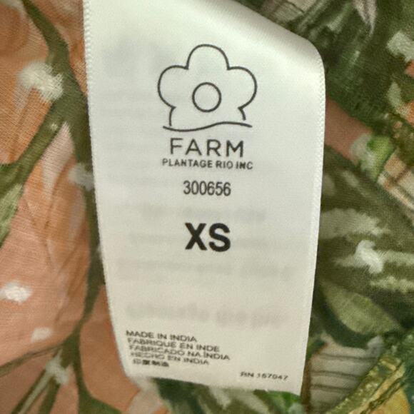 FARM Rio Caipirinha Ruffled Flutter Sleeve Blouse Multicolor Size XS - Picture 12 of 12